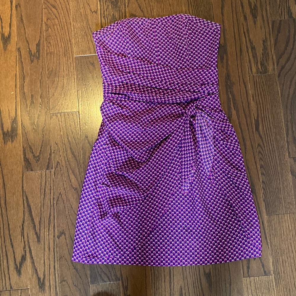 100% Silk Strapless Dress
